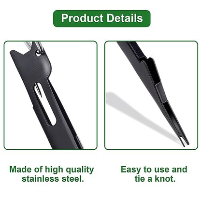 HINZIC 2 Pack Fast Knot Tyer for Fishing Line, Stainless Steel Quick Fly Nail Knot Tying Tool Equipment for Fishing Hooks Lures Ties