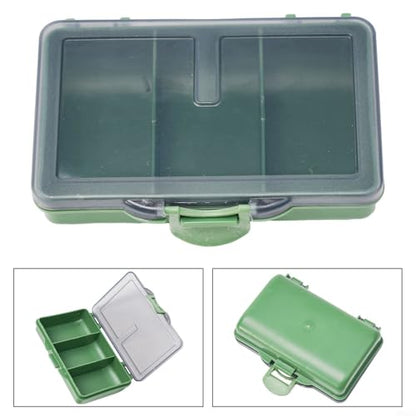 Fishing Tackle Box for Carp Fishing, Small Bait Storage Container with 1-8 Compartments, PP Polymer Lure Organizer and Rig Case, Green(C) - size: C