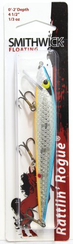 Smithwick Lures Floating Rattlin' Rogue Fishing Lure - color: Chrome/Blue Back/Orange Belly