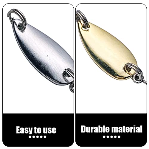 VOSAREA 20pcs Fishing Lure Blades Bright Color Metal Bait for Freshwater Fishing Compact Lightweight Design for Attracting Bass and Other Fish