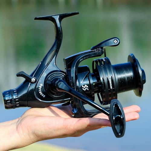 Sougayilang Free Spool Spinning Reel – 30LB Drag, 4.9:1 Gear Ratio, 9+1 Bearings, CNC Aluminum Spool, Large Line Capacity for Surf, Offshore, Catfish, Shark, Redfish - size: SSY10000
