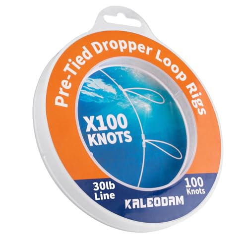 20lb-70lb 100knots Pre-Tied Dropper Loop Fishing Rig, 18" Spacing, 5.5" Loop Size, Ideal for Saltwater & Freshwater Fishing - size: 30LB-100knots
