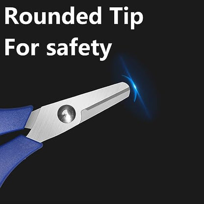 Fishing Fishing Scissors for Braided Line, Fishing Line Cutter Saltwater and Freshwater, Fishing Serrated Shears with Split Ring Function, 4.3” Blue - color: Blue