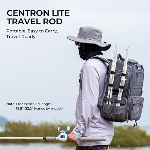 KastKing Centron Lite Travel Fishing Rods, Portable 4/5 Piece Spinning & Casting Rods, Extra Twin-Tip, IM6 Graphite Blanks, Stainless Steel Guides W/Ceramic Rings, Split or Full Rear EVA Handle - size: 7'0"- M- MF(4 Pcs+ Extra Tip), style: Casting