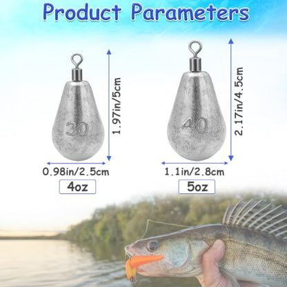 Long Casting Swivel Bell Sinkers Fishing Weights Drop Shot Weights with Swivels Fishing Lead Sinker 1/2oz 3/4oz 1oz 2oz 3oz - size: 5oz-5pcs