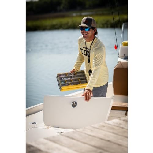 Plano EDGE 3700 Premium Tackle Utility Box, Gray and Yellow, Stackable Organizers, Waterproof, Rust-Resistant Bait and Tackle Storage - style: 3700 Standard