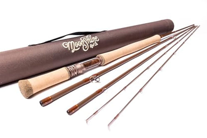 Moonshine Rod Company Fast Action Fly Fishing Rod – Carbon Fiber Graphite Rod with Zippered Travel Case – Drifter II, Vesper, Epiphany ESN, Outcast, Phantom & Rambler Series - 2WT up to 12WT Rods - size: 5WT- 11', style: Trout Fishing