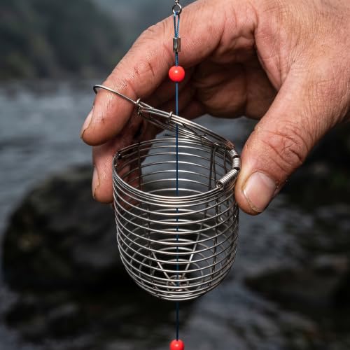 10pcs Fishing Bait Trap Cage Feeder, Baits Cage Basket Holder Coarse Lure Feeder Fishing Tackle Kit - size: Large - 10 pcs, style: B Style Bait Trap
