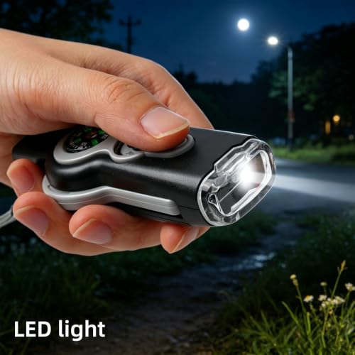Emergency Survival Function Whistle, Outdoor Multifunctional Tool Safety Whistle with Lanyard, Ideal for Kayaking, Boating, Hiking, Camping, Climbing, Hunting, Fishing, Rescue Signaling - color: grey1