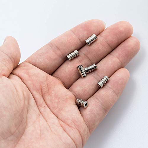 Dr.Fish Brass Lure Bodies for Spinner Making, Lure Making Supplies Parts Acessories for in-line Spinnerbaits Freshwater Fishing Lure Weights - color: Silver, 0.2*0.35"