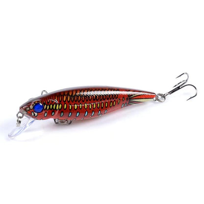 6 Pcs Vivid Minnow Lures, as Plugs Crankbait Pack and Jerkbaits for Trout Bass Walleye Salmon Redfish in Saltwater and Freshwater 28