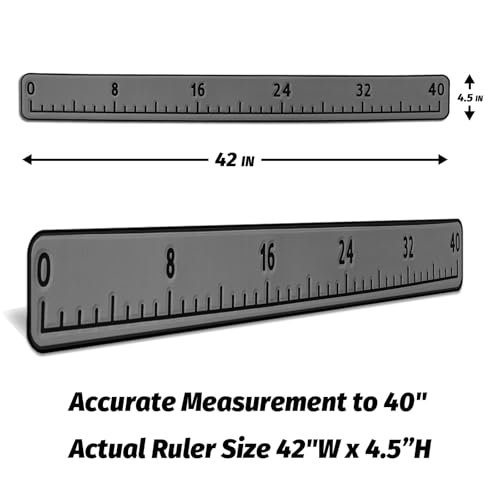 Fish Ruler for Boat 40in Foam Fishing Measuring Tool with 3M Self-Adhesive Backing for Boats Sailboats Yachts Kayaks - color: Dark Grey