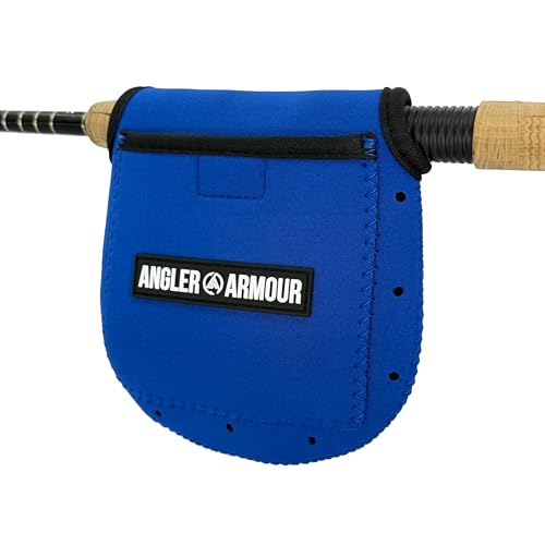 Angler Armour Spinning Reel Cover, Fishing Reel Case, Neoprene Reel Pouch, Spinning Reel Sleeve, Spinning Reel Case, Spinning Reel Protective Sleeve, Fits 1000, 2000, 3000, 3500 Reels (Marine Blue) - color: Marine Blue