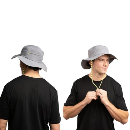 MISSION Cooling Anywhere Boonie Hat - Unisex Wide-Brim Hat for Men & Women - Cools Up to 2 Hours - UPF 50 Sun Protection - color: Charcoal