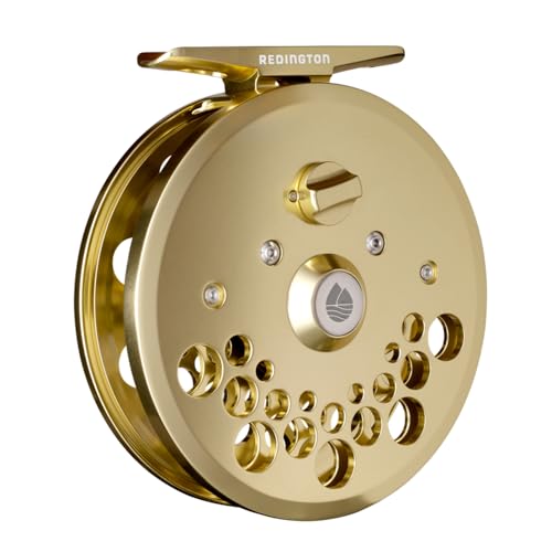 Redington Classic Trout Fly Reel – Lightweight Click-and-Pawl Trout Reel, Large Arbor, CNC Machined Aluminum - color: Gold, size: 4/5/6
