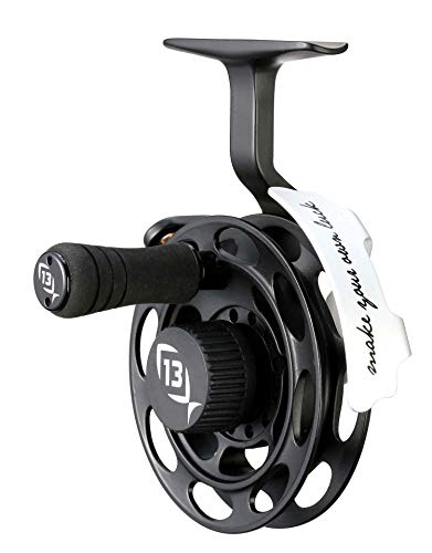 13 FISHING - Black Betty - Inline Ice Fishing Reel - 1:1 Gear Ratio - Left Hand Retrieve + Right Hand Retrieve Interchangeable - BB2015