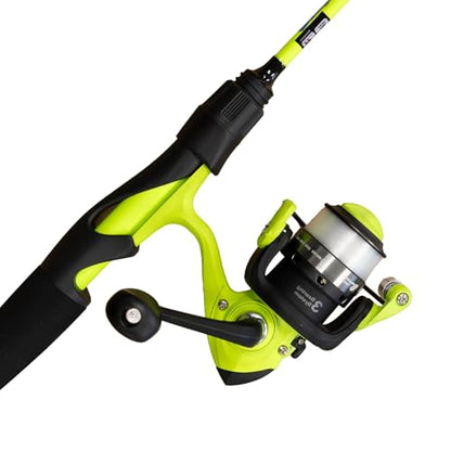 Reaction Tackle 2-Piece IM6 Carbon Fishing Rod and Reel Combo for Bass, Panfish, Trout, and Freshwater Fishing