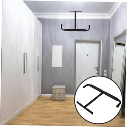 SOLUSTRE Garage Ceiling Storage Rack T-shaped Ceiling Hanging Rack Double Sided Hooks for Fishing Rods Bicycles Tools