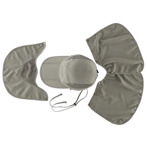 Connectyle Men's Foldable Baseball Sun Cap with Removable Face Mask Neck Flap Cover UPF 50+ Sun Protection Fishing Hiking Hat - color: Army Green