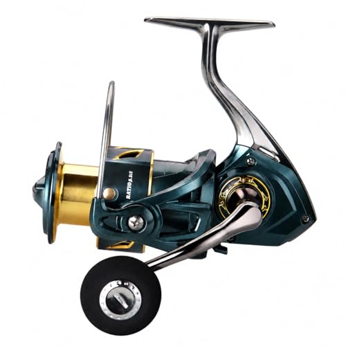 Spinning Fishing Reel – 33LBs Max Drag, 5.2:1 Gear Ratio, Water Resistant with 9+1 Corrosion-Resistant Bearings for Bass, Trout, Salmon Fishing - size: SA2000