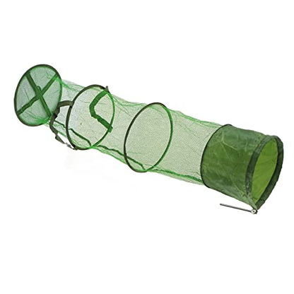Collapsible Fishing Net Cage Portable Wire Fishing Basket with Floating Design Scratch Prevention for Keep Fish Alive - size: Large 24 Inch