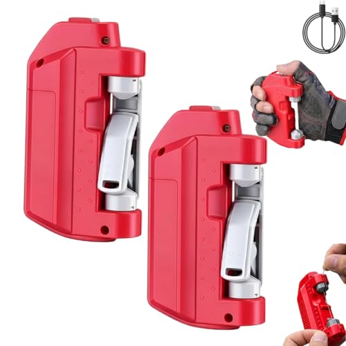 Electric Knot Assist -Automatic Electric Fishing Knot Assist Machine | Quickly ties GT & FG knots, portable line tying device, professional fishing gear for river, reservoir, lake and coastline - color: Red-2pcs