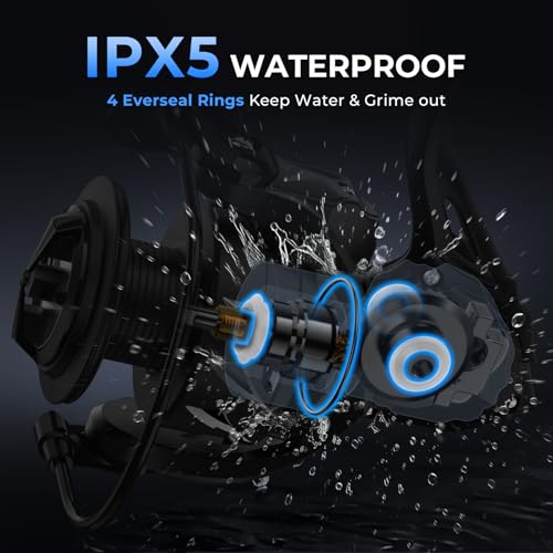 KastKing Spartacus II Plus Spinning Reel – IPX5 Waterproof Freshwater/Saltwater Fishing Reel, 22LB Drag, 5.2:1 Gear Ratio, 7+1 Stainless Steel Bearings, Instant Anti-Reverse, Anodized Aluminum Spool - size: 4000