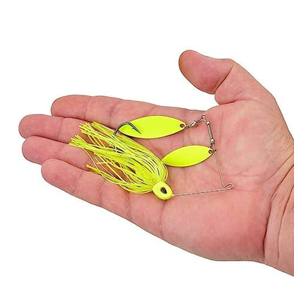 Berkley Power Blade Compact Fishing Spinnerbaits - color: Chartreuse/Chartreuse + Chartreuse, size: 3/4 oz - Willow Willow