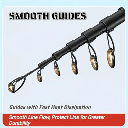 Telescopic Lure Fishing Rod – Portable Carbon Fiber Casting & Spinning Rod with EVA Handle, Large Ceramic Guides, Travel-Friendly Short Collapsed Length