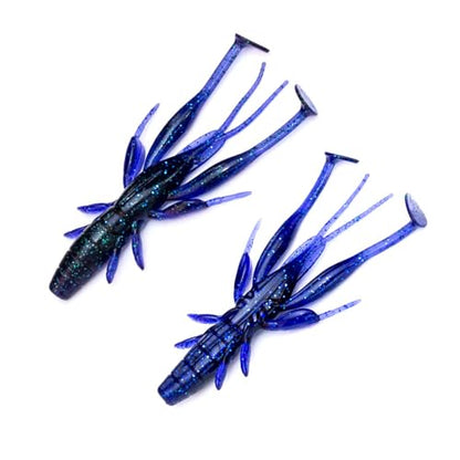 8 PCS Soft Crawfish Lures Fishing Craw Baits Artificial Lures Baits Swimbait for Carp Bass Crawfish Lure Artificial Swimbait Outdoor - color: dark blue 1