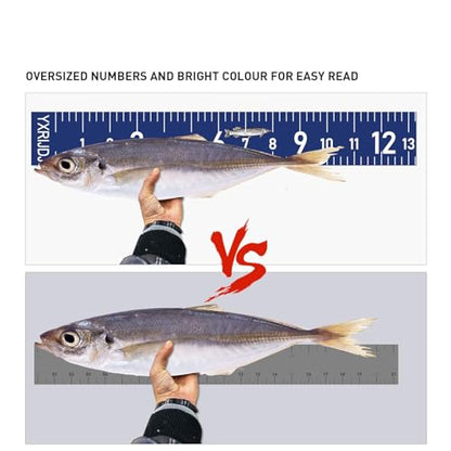 51 Inch Fishing Ruler Adhesive Waterproof Fishing Measuring Tape Tool for Boat Reflective Boat Ruler Sticker Glow Tape in The Dark - color: Blue