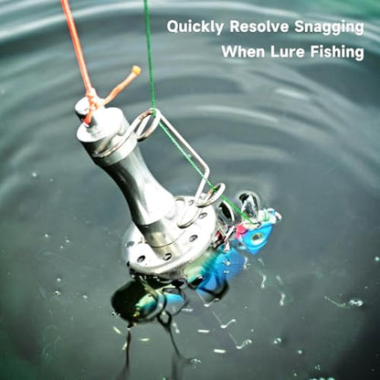 Fishing Bait Saver, Stainless Steel Fishing Lure Retriever, Quick Hook Removal Tool, Suitable for Bass, Trout, Panfish