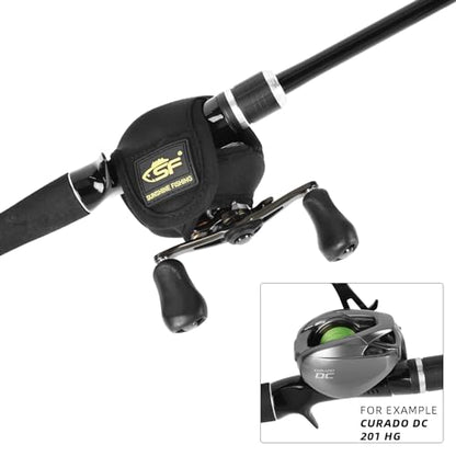 SF Low Profile Casting Baitcast Reels Cover Case Reel Pouch Glove for Fits 50 100 200 300 Series Baitcaster - color: Baitcast up to 200 Series/3 PCS