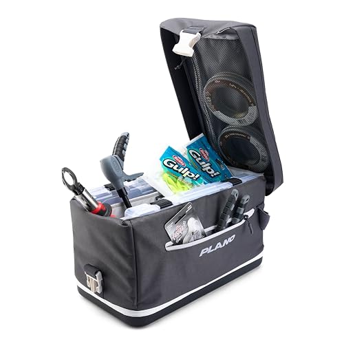 Plano Weekend Softside 3700 Tackle Bag, Cutting-Edge Fishing Tackle Bag, Molded Waterproof Base, Spacious Storage, Die Cut Tool Sleeves, Daisy Chain Attachment Points - color: Slate, style: 3700 Softsider Tackle Bag