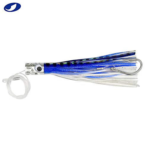 OCEAN CAT Saltwater Trolling Lure for Marlin Tuna Mahi Dolphin Durado Wahoo Trolling Lures Free Mesh Bag Offshore Big Game Lures - color: 7 in - Jet Head - 6pcs