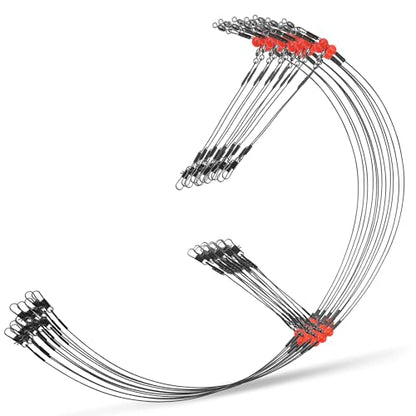 Fishing Leaders Saltwater Tackle Rig Surf Fishing Rigs with Swivel Snaps High Strength Wire Leader Bottom Rigs Fishing Gear Equipment for Lures Bait Hooks - color: Black Stainless Steel, style: 2 Arms-12pcs