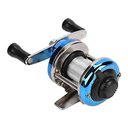 Ice Fishing Reel, Durable Metal Baitcasting Reel Blue Inline for Saltwater Freshwater Winter Anglers