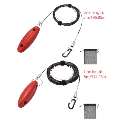 Fishing Fish Stringer Fish Needle Hook Stringer with Coated Stainless Steel Cable for Saltwater Freshwater - size: 5M