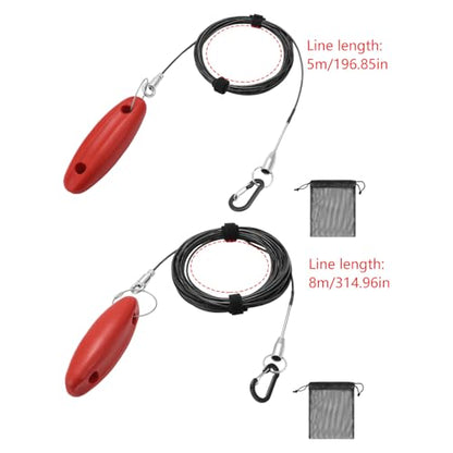 Fishing Fish Stringer Fish Needle Hook Stringer with Coated Stainless Steel Cable for Saltwater Freshwater - size: 5M