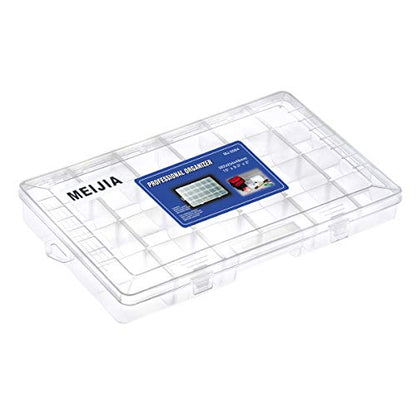 MEIJIA Outdoor Fishing Tackle Boxes, Plastic Box, Plastic Storage Organizer Box with Removable Dividers - Fishing Tackle Storage,Off-White - size: Large