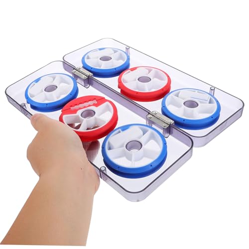 Fishing Line Spools Holder Box Round Silicone Main Line Boxes for Bass Trout Fly Fishing Tackle Random Color