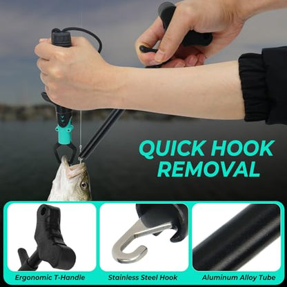 Jenseits Fishing Tool Kit, Fish Gripper, Fishing Pliers, Digital Fish Scale, Fillet Knife, Hook Remover & Fishing Accessories Set, Freshwater Saltwater Fishing Gear, Fishing Gifts for Men Angler - size: 6pcs (no scale)