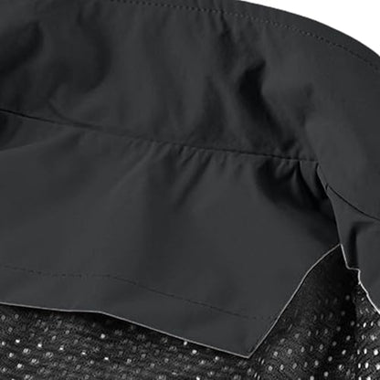 Fishing Vests for Men Lightweight Stand Collar Hiking Travel Vest - color: Black, size: Small