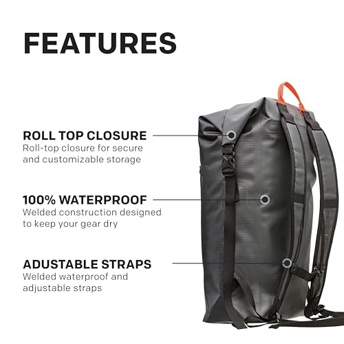 Grundéns Bootlegger Roll Top Backpack | Waterproof, 30L, Anchor - color: Anchor