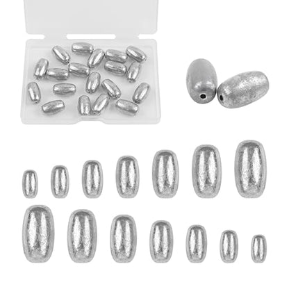 Egg Sinker Fishing Weights,10/20pcs Bass Casting Worm Weights Sinkers Oval Shape Bottom Fishing Tackles for Saltwater Freshwater - size: 3/2oz-10pcs