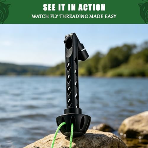 Magnetic Fly Threader, Fly Tying Tool, Even in Harsh Conditions, The Hook Can Be Easily Threaded, Fishing Accessories, Easy-to-Install Fishing Accessories for Small Flies, Magnetic Lifting Tools