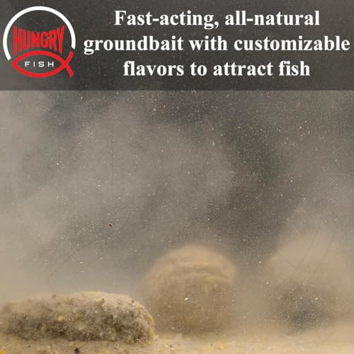 HungryFish Groundbait Fishing Chum Mix – Natural Fishing Bait for Carp, Catfish, Bluegill & Crappie – Strong Scent Trail, Fast Attraction, Safe for Lakes, Ponds & Rivers 2 lb