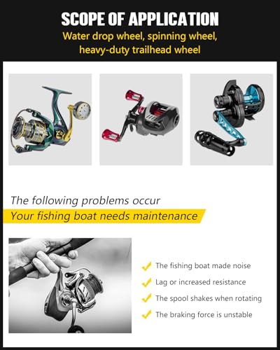 THKFISH Fishing Reel Maintenance Kit, Reel Repair Tool Kit, Fishing Reel Cleaning Set with Spool Pin Remover and 28 in 1 Screwdriver or 38 in 1 Electric Screwdriver - color: Black-Electric screwdriver