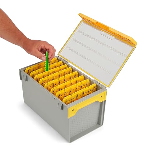 Plano EDGE Deep Hang Box, Stores 48 Crankbaits, with Rust-Preventive Rustricor, Dri-Loc Watertight Seal, WaterWick, DuraView Transparent Lid, Stackable Storage for Fishing Organization - style: Deep Hang