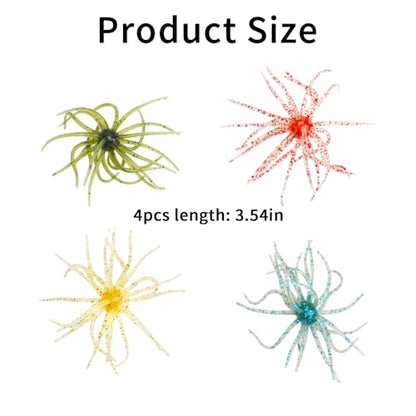 4PCS Soft Plastic Fishing Lures - size: Medium